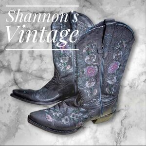 Macie Bean Rose Garden Women’s Sz 8.5 Embroidered Western Boots